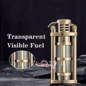 Vintage Antique Lighters, Retro Kerosene Lighter with Visible Tank