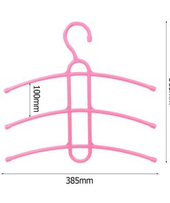 Wbbooming Plastic Fishbone 3 Layer Multifunctional Clothes Hanger Wardrobe Clothes Hanger Anti-Skid Plastic Clothes Rack