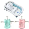 Baby Bath Seat Support Mat Foldable Bath Tub Pad &Amp Chair Newborn Bathtub Pillow Infant Anti-Slip Soft Comfort Body Cushion