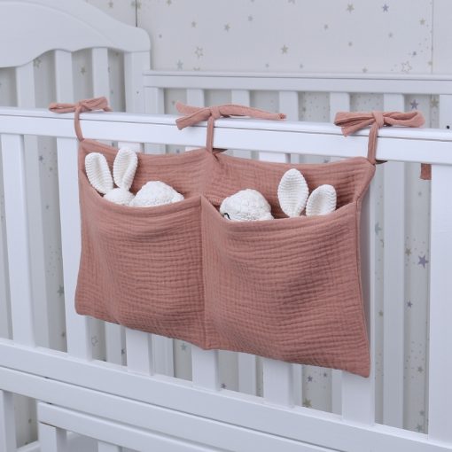 Portable Baby Crib Storage Bag Multifunctional Newborn Bed Headboard Organizer For Kids Baby Bedding Diaper Bag