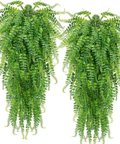 Artificial Plant Persian Fern Leaves Vines Room Home Garden Decoration Accessories Wedding Party Wall Hanging Balcony Decoration