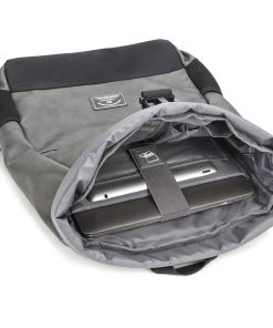 Expandable Waterproof Usb Computer Backpacks Bags Lightweight Pu Leather Men Luxury Roll Top Rucksack For Women Men Mochilas