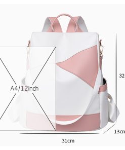 Fashion Pu Leather Designer Backpack Girl School Bag Large Capacity Leisure Anti-Theft Backpack Women'S Travel Backpack Mochilas