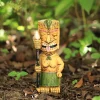 Mayan Totem Statue Torch Tribal Micro Landscape Resin Crafts Figurine Creative Ornament Garden Decoration Outdoors Room Decor