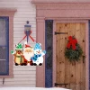 Merry Christmas Door Hanger Santa Claus Snoweman Paper Banner Year Party Pendants Xmas Hanging Decoration For Home Navidad